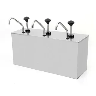 4L * 3 Saucenspender Edelstahl Soßenspender, Pump Dispenser, Hotpot Pumper Sauciere, für Ketchup Mayonaise Senf
