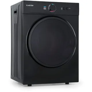 Klarstein Jet Set Wäschetrockner, 1020 W, freistehend/Unterbau, EEK C, 3 kg, Ablufttrocknung, Wärmewahl, Timer, Kompakt: 49 x 69 x 47,5 cm (BxHxT), Edelstahltrommel, schwarz