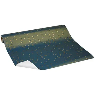 JUNG SCHÖNER VERPACKEN Geschenkpapier Gloria Sterne blau, 20,0 m