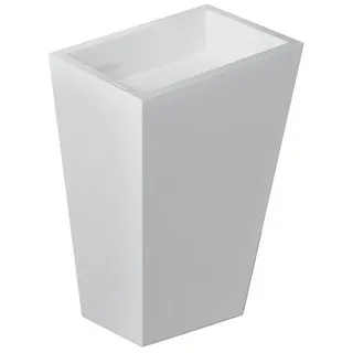 doporro Waschbecken Standwaschbecken Standsäule freistehend aus Mineral mit Nano Colossum, besonders leichte Reinigung weiß 55 cm x 85 cm x 38 cm