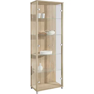 fif Möbel Standvitrine OPTIMA 57,5 x 32 x 172 cm Braun