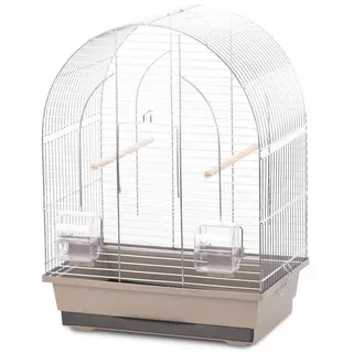 DUVO+ Vogelkäfig Vogelkäfig Natural Lusi mokka/zinc