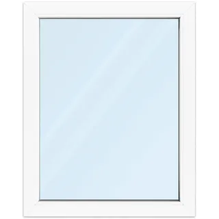 Fenster 80x100 cm, Kunststoff Profil aluplast IDEAL® 4000, Weiß, 800x1000 mm, einteilig festverglast, 2-fach Verglasung, individuell konfigurieren