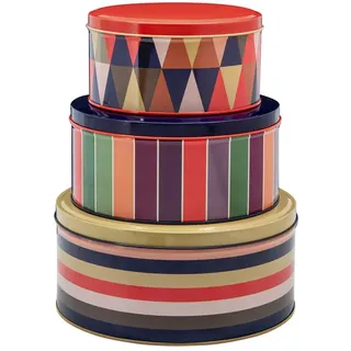 REMEMBER Blechdosen Klara Weißblech bunt mehrfarbig, Designer Remember, 7.3/8.1/9 cm