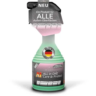 Dr. Wack – A1 All in ONE Care & Protect Autopflege 500 ml I Für alle Auto-Außenoberflächen I Schutz, Pflege & Versiegelung in 1 Schritt I Lackpflege, Felgenschutz, Reifenpflege & Regenabweiser