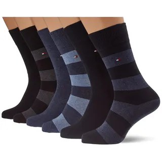 Tommy Hilfiger TH MEN RUGBY SOCK 6P ECOM Socken 6er Pack Blau 39-42