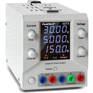 Peaktech 6173 - Labornetzgerät, 0 - 30 V, 0 - 5 A, 150 W, linear