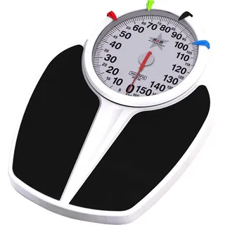 Bischof Personenwaage Peso Plus, mit 4 Gewichtsmarkern schwarz