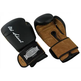 Bad-Company Boxhandschuhe Old School, für Erwachsene, Trainingshandschuhe aus Leder, mit Klettverschluss, 14oz