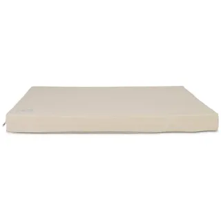 JEFlex - beige Weichbodenmatte & Turnmatte 100 x 70 x 8 cm MADE IN GERMANY/faltbare Gymnastikmatte/platzsparende Fitnessmatte & faltbare Yogamatte/dicke Sportmatte für Kinderzimmer
