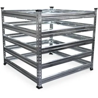 Bituxx Komposter Garten Wetterfest Kompostierer Kompostbehälter Metall 100 x 100 cm