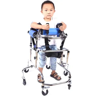 Tragbarer Ständer für behinderte Kinder – leichter Aluminium-Rollator mit verstellbarem Sitz für Zerebralparese-Rehabilitation