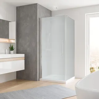 Schulte Eckdusche mit Drehtür rechts 90 x 190 cm silber satiniert