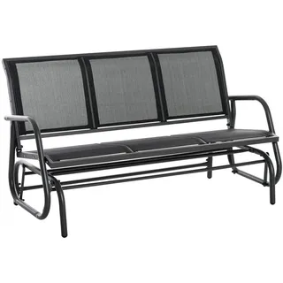 Outsunny Schaukelbank 144 x 55 x 85 cm Schwarz