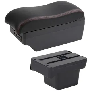 JBPIHZT Für VW Für Caddy 5 2024 Armlehnenbox Innenausstattung(C red line 7USB)