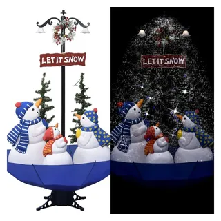 vidaXL Weihnachtsbaum mit Schnee Blau 170 cm