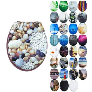 Grafner WC Sitz mit Absenkautomatik Motiv Steine