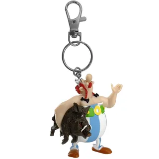 Plastoy Asterix Schlüsselanhänger Obelix mit Wildschwein14 cm