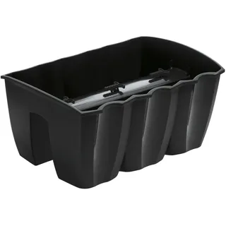 Kreher XL Balkontopf, Pflanzkasten, Geländer-Topf aus Kunststoff in Anthrazit Grau. Maße 39,3 x 27,8 x 20,1 H cm.