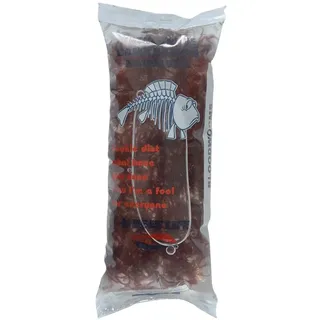 Zoo-Papp Rote Mückenlarven lebend Futter Chironomus aprilinus in 90 ml oder 45 ml Tüten | Immer frisch, im Sommer mit Icepacks + Styroporkiste geliefert Lebendfutter für Zierfische | (10 x 90ml)