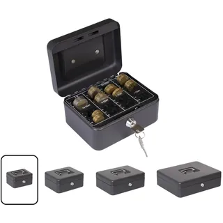 ARREGUI Elegant Cash Geldkassette mit Münzzählbrett Geldbox aus Stahl mit Euro- Zählbrett für Münzen | 15 cm breit C9614-EUR | ARREGUI