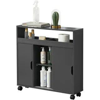 [en.casa] Badezimmerschrank Lumijoki 71x70x20cm Dunkelgrau