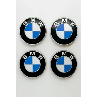 BMW 4X Nabendeckel Aufkleber Emblem Ø 70mm 1er 2er 3er 4er 5er 6er 7er Z1 Z2 Z3 Z4 X1 X2 X3 X4 X5 X6 M3 M2 M4 Aufkleber Set + Gratis M Einkaufschip