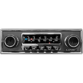 Blaupunkt Frankfurt Stereo MB, 1-DIN Autoradio, Oldtimer-Design, DAB+, Bluetooth, USB, Aux-Eingang, Lenkradfernbedienung, Sub-Out, 4x50Watt, 12v