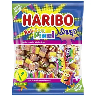 HARIBO Rainbow Pixel sauer veggie Gezuckerte saure Fruchtgummi 160g