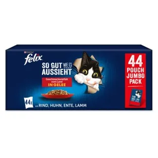 FELIX So gut wie es aussieht Geschmacksvielfalt vom Land in Gelee MIx 44 x 85 g