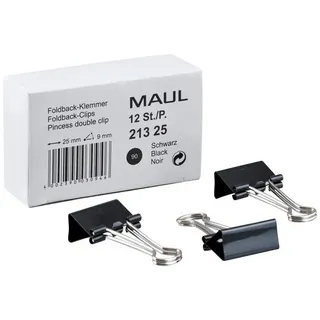 Maul MAUL 21325-90 Foldback-Klammer schwarz (B)25 mm Klemmweite: 9 mm Tintenpatrone