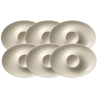 Villeroy & Boch Geschirr-Set Royal Eierbecher mit Ablage 12,5 cm Set6, Premium Bone Porcelain weiß