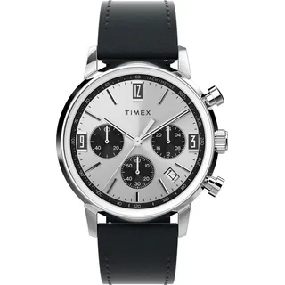 Timex Chronograph 'Marlin Chrono' Herren Uhr TW2W10300 - Schwarz/Silber