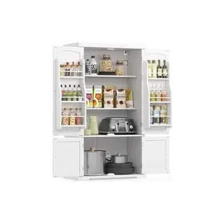VASAGLE Küchenschrank 40 x 76 x 135,8 cm Weiß