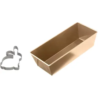 Dr. Oetker Kastenform inkl. Häschen-Ausstecher Goldiges Ostern 25 cm