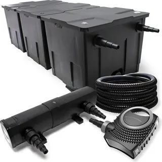 Wiltec Bio Teichfilter 90000 l 36 W Set SuperEco Pumpe UVC