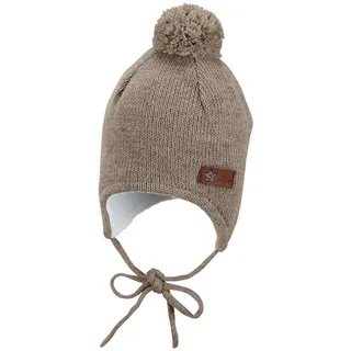 Sterntaler Strickmütze Bommelmix in braun Braun
