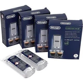 4x DeLonghi Entkalker EcoDecalkMini 8x100ml für Kaffeemaschine 5513292821
