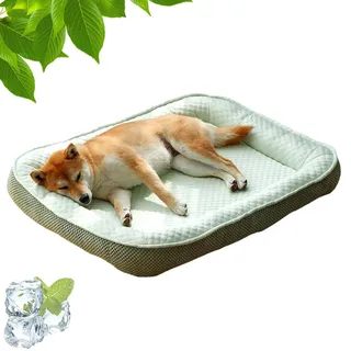 KurlBoard Kühlendes Hundebett Premium Kühlkörbchen (Grün, XXL:100 * 85CM)