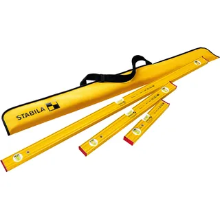 Stabila PRO SET 80 AS, 4-teiliges Wasserwaagen-Set: 120 cm 60 cm / 30 cm / Tasche,