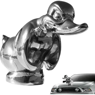 Angry Duck Kühlerfigur|Angry Rubber Duck Kühlerfigur|Coole Ente Autodekorationszubehör|Wütende Gummiente Kühlerfigur Auto-Emblem|Selbstklebende Enten Auto Embleme|Für Fahrzeuge Home Office Dekoration