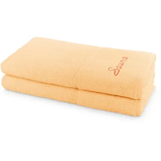 Saunatuch 80 x 200 cm gelb 2 St.