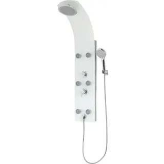 Duschpaneel inkl. Einhebelmischer Universum Glas weiß