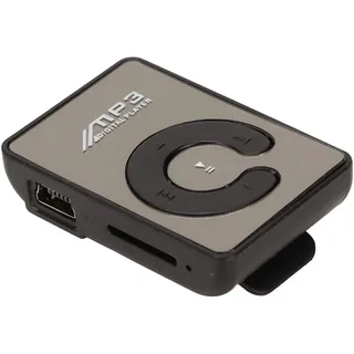 Back Clip MP3-Player, Tragbarer -Digital-MP3-Player, Verlustfreier Sound-Musik-Player mit Kopfhörer für Laufsportarten (Schwarz)