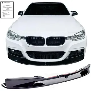 JOM Car Parts & Car Parts GmbH Frontspoiler Frontspoilerlippe Frontflap Spoiler Splitter schwarz glänzend+ABE+ passend für F30, F31, 10/2011-2019