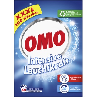 Omo Waschmittel XXXL Vollwaschmittel für intensive Leuchtkraft und hygienische Frische 100 WL