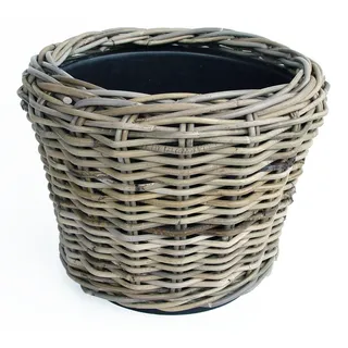 beck ag Pflanzkorb Sylter Korb Blumenkorb 32x23cm Rattan Garten Drypot Natur