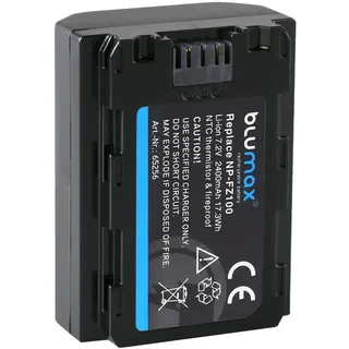 Blumax Akku kompatibel mit Sony NP-FZ100 |- 2400mAh NTC-Sensor & V1-Gehäuse -| für Alpha 9 III A9 III A9 / A7C A7 III - IV // A1 6700 FX30 ZV-E1