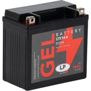 Landport Batterie 12V 14Ah für Motorrad Startbatterie MG LTX14-4