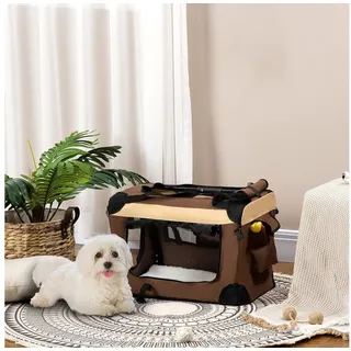 PawHut Hundebox faltbar 50,5 x 33,5 x 35 cm Braun